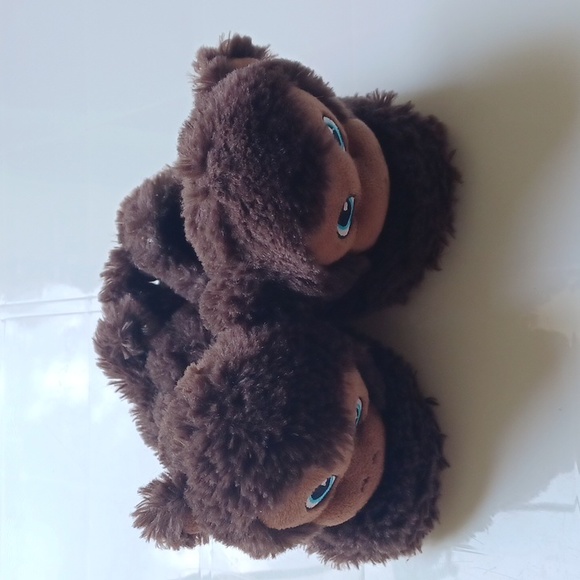 Build a bear brown monkey slippers shoes toddler size Small 10-11 - Picture 3 of 8